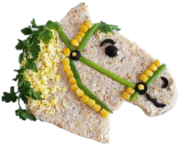 Gemüsetoastbrotpferd